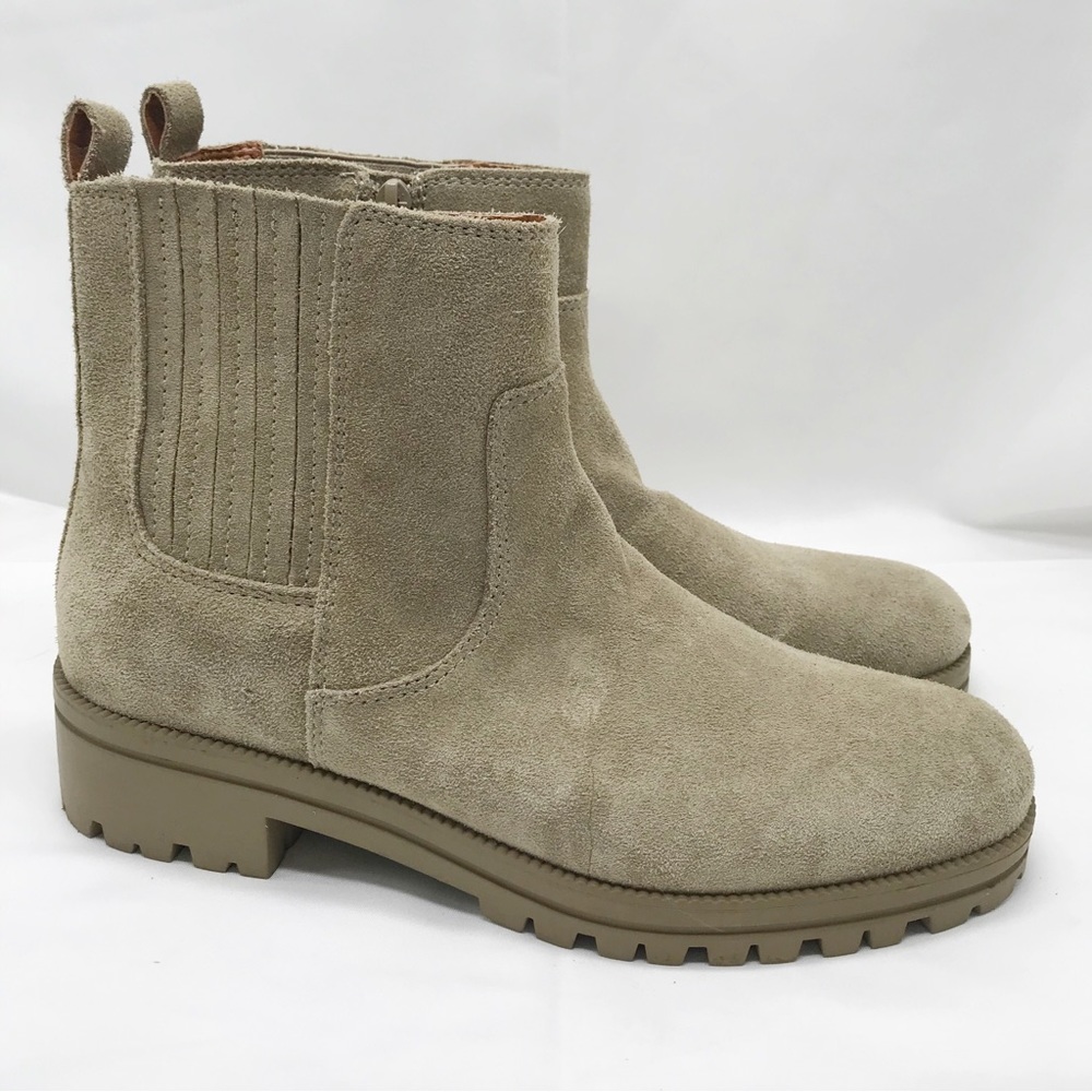 Lucky Brand Hazyl olive green leather combat boots size 8.5